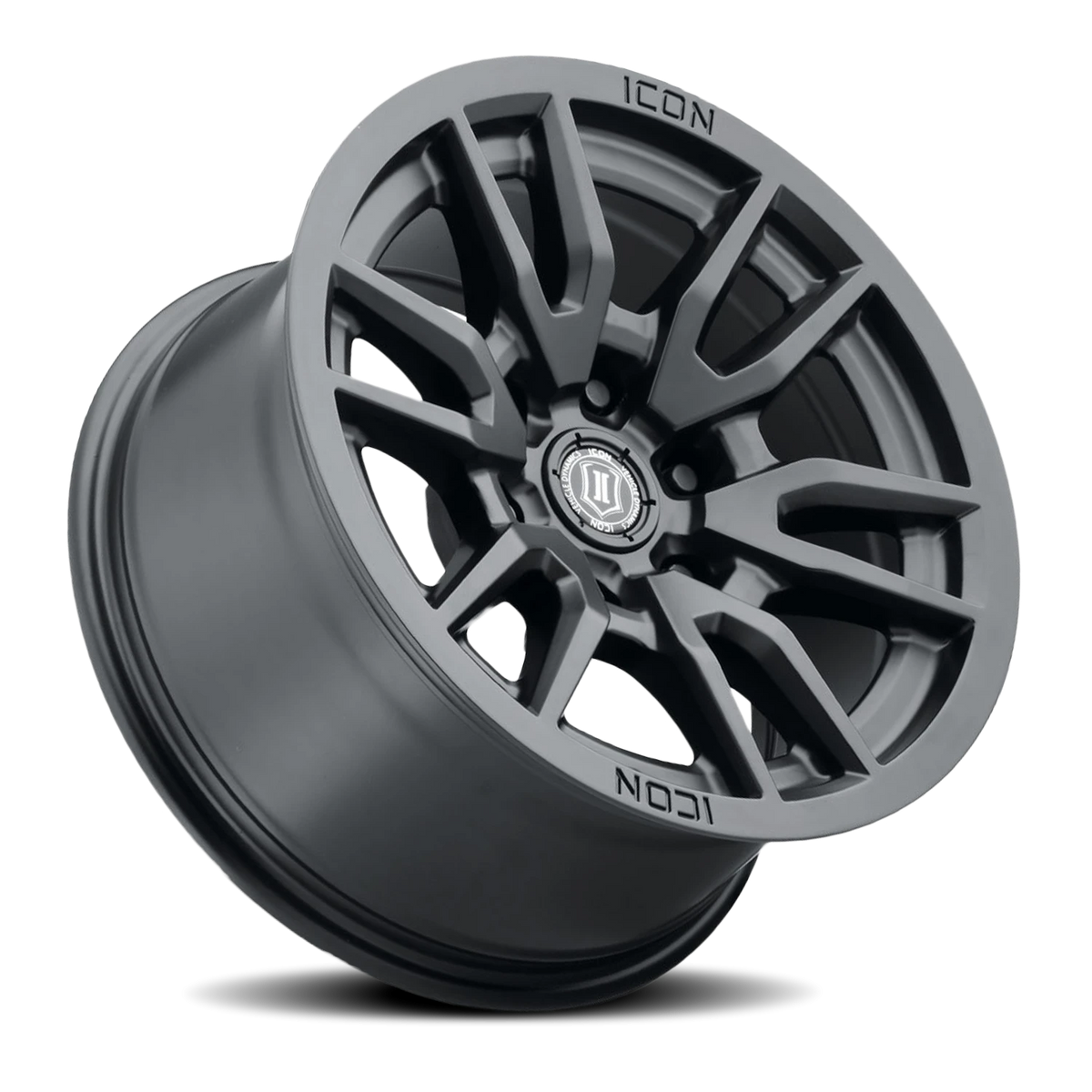 Icon Alloys Vector 6 Satin Black 17x8.5 0 6x139.7mm 106mm