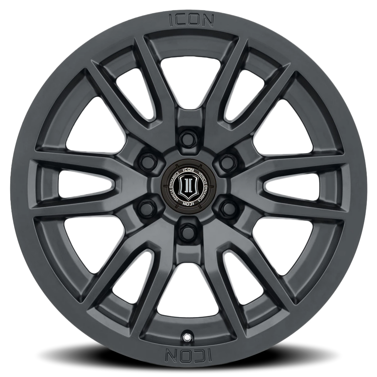 Icon Alloys Vector 6 Satin Black 17x8.5 0 6x139.7mm 106mm