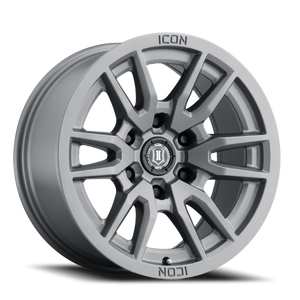 Icon Alloys Vector 6 Titanium 17x8.5 0 6x120mm 67mm