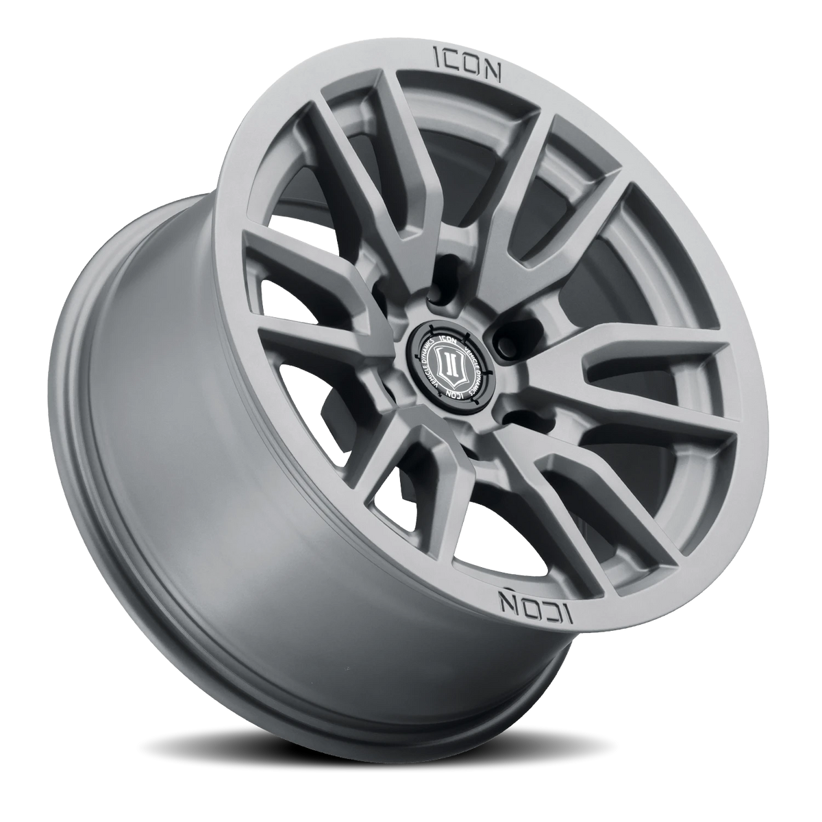 Icon Alloys Vector 6 Titanium 17x8.5 0 6x120mm 67mm