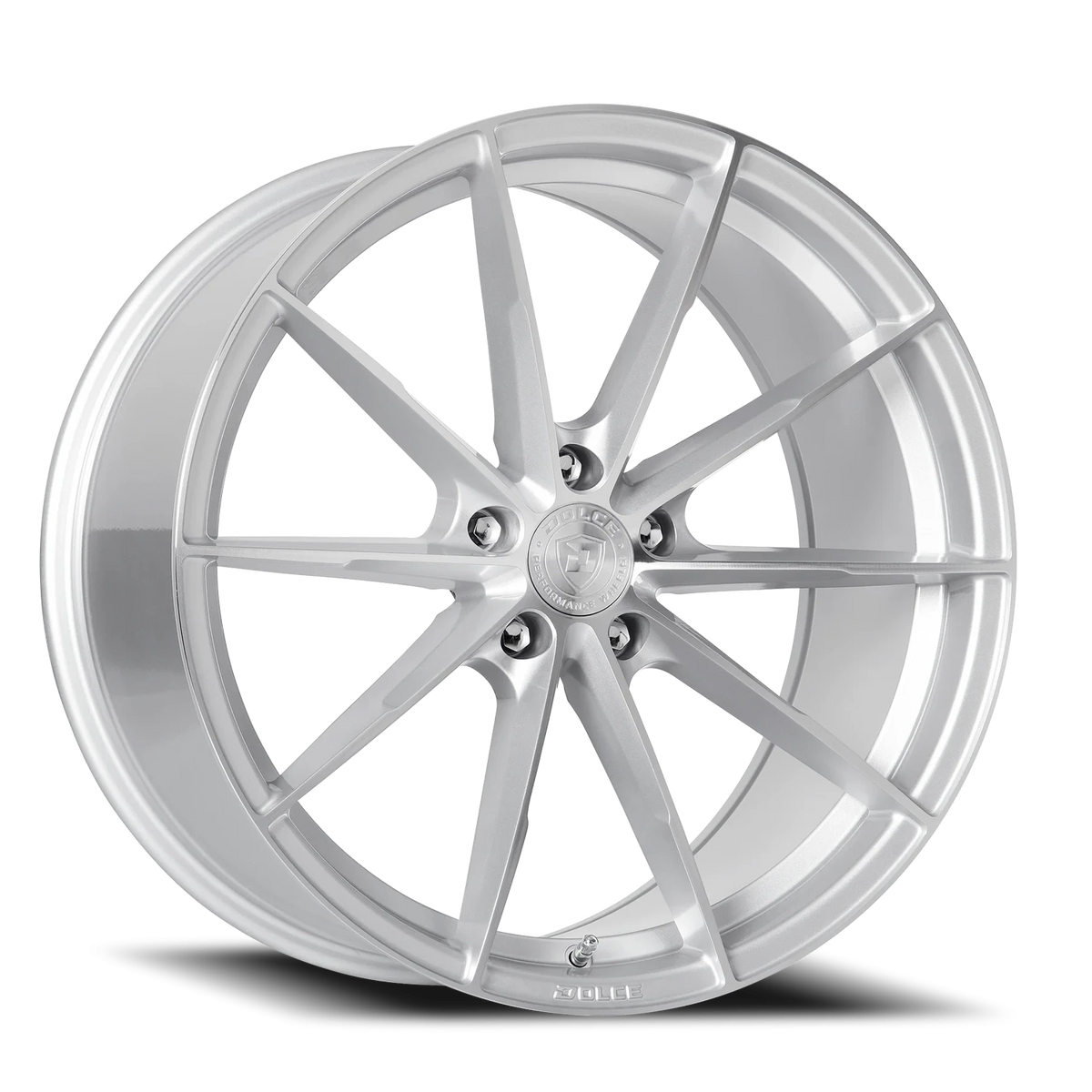 Dolce Performance Veloce Gloss Silver W/ Machined Face 19x8.5 +28 5x112mm 66.56mm