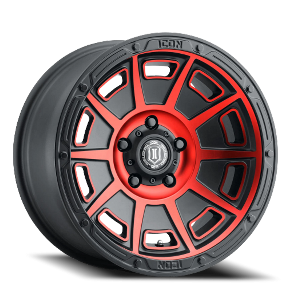 Icon Alloys Victory Satin Black W/ Red Tint 17x8.5 0 6x120mm 67mm