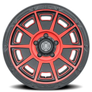Icon Alloys Victory Satin Black W/ Red Tint 17x8.5 0 6x120mm 67mm