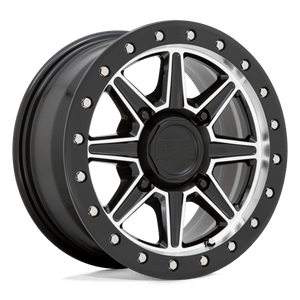 Black Rhino WEBB UTV Gloss Black With Machined Face 15x7 +36 4x137mm 106.1mm - WheelWiz