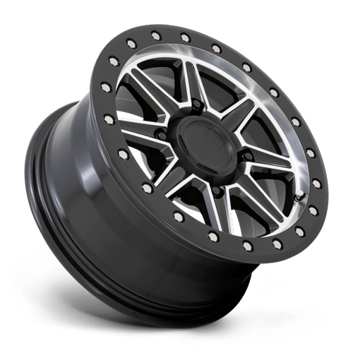Black Rhino WEBB UTV Gloss Black W/ Machined Face 15x7 +51 4x110mm 80.2mm - Wheelwiz
