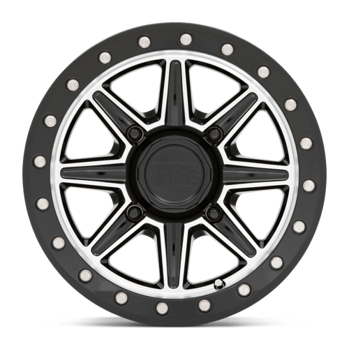 Black Rhino WEBB UTV Gloss Black With Machined Face 15x7 +36 4x137mm 106.1mm - WheelWiz