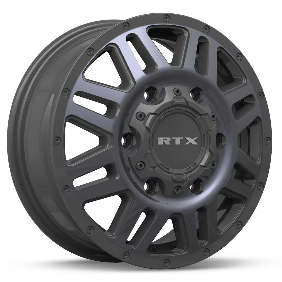 RTX Adventure (6 Lugs) Satin Black Machined Grey 16x6 +84 6x180mm 139mm