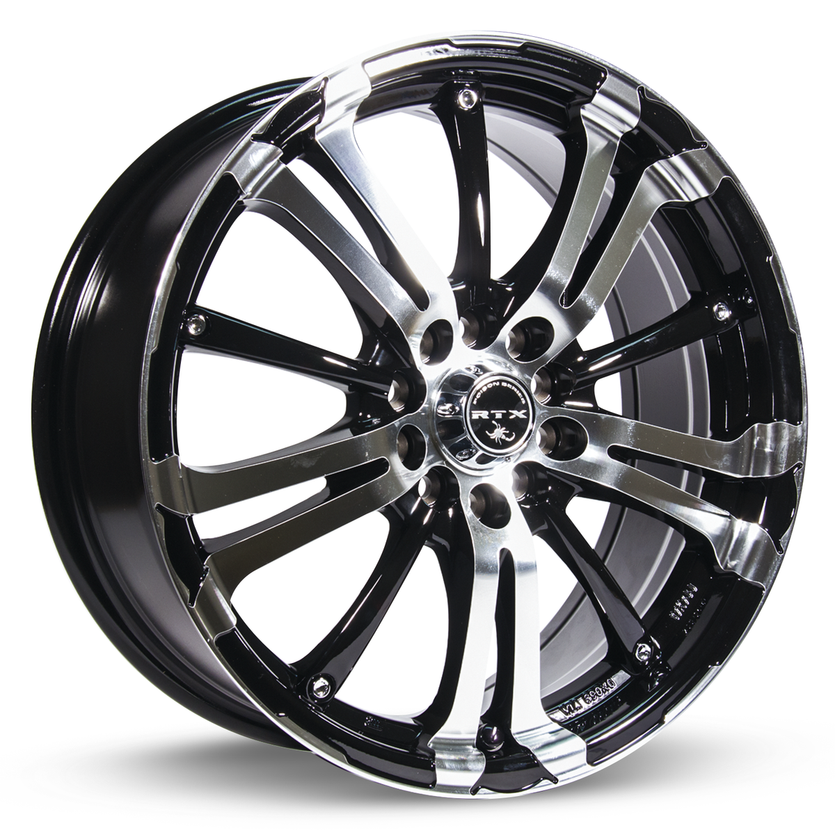 RTX Arsenic Black Machined 15x6.5 +40 5x100|5x114.3mm 73.1mm - Wheelwiz