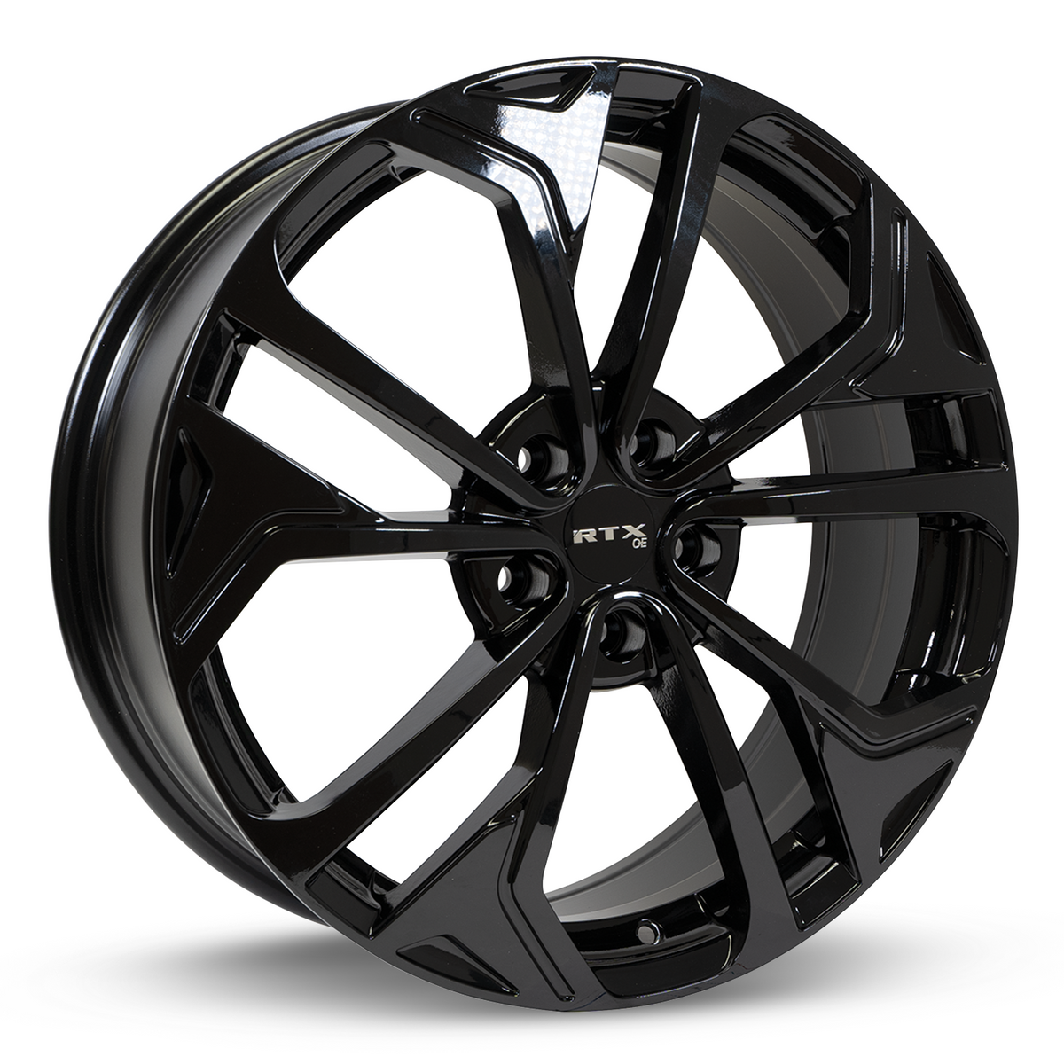 RTX Asan Gloss Black 18x7.5 +40 5x114.3mm 67.1mm - Wheelwiz