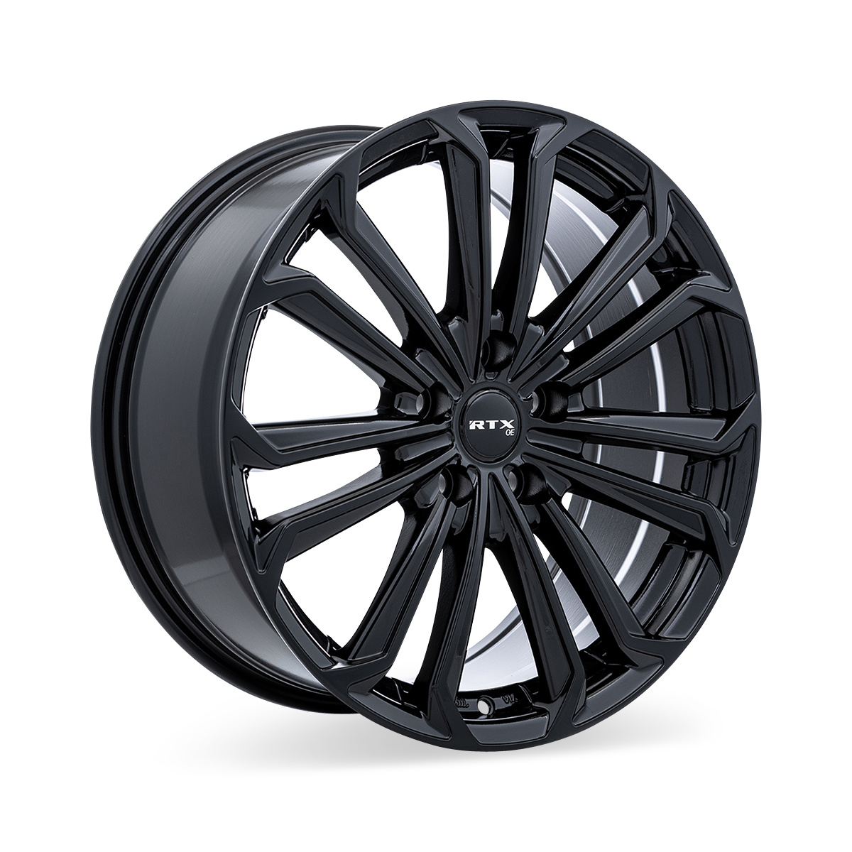 RTX Aura Gloss Black 18x8 +42 5x114.3mm 60.1mm - Wheelwiz