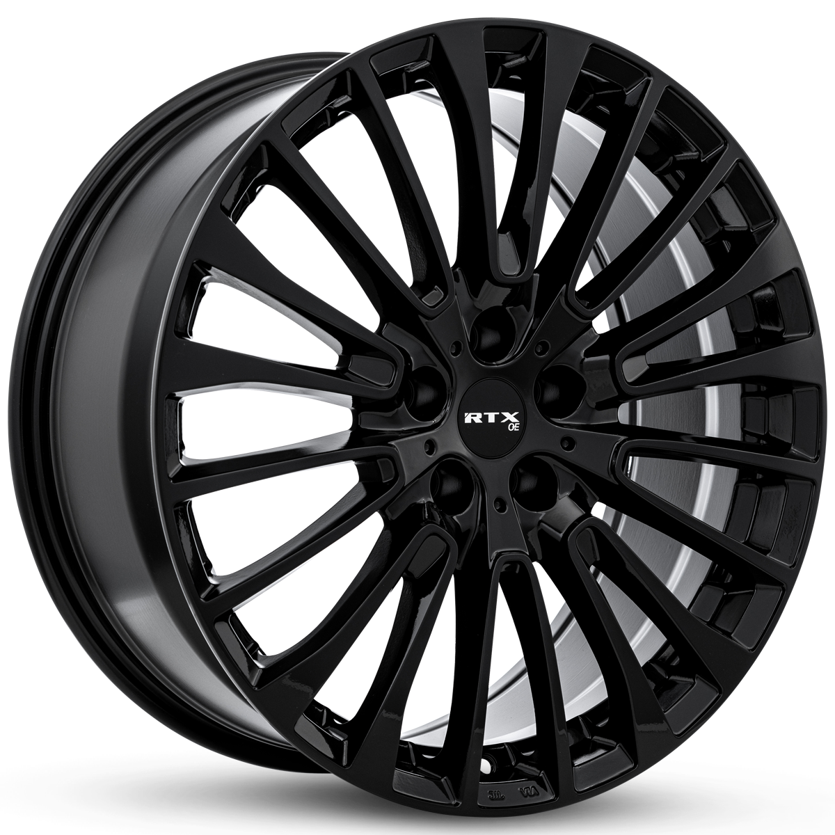 RTX Borna Gloss Black 20x8.5 +35 5x112mm 66.6mm - Wheelwiz