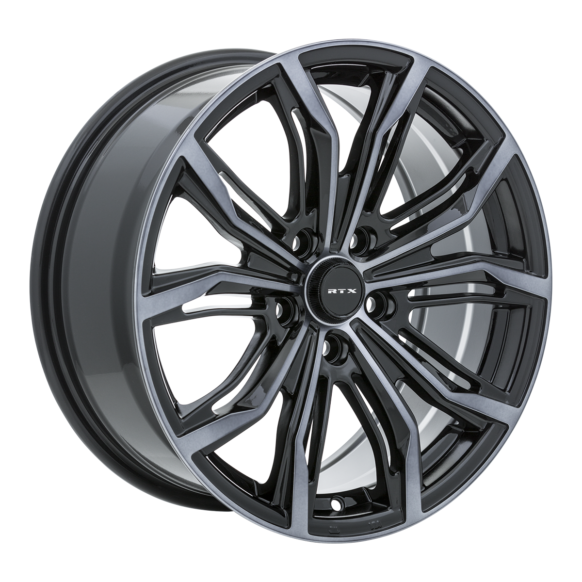 RTX Black Widow Black Machined Grey 20x9 +38 5x114.3mm 73.1mm - Wheelwiz