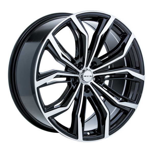RTX Black Widow Black Machined 17x7.5 +42 5x114.3mm 73.1mm– Wheelwiz