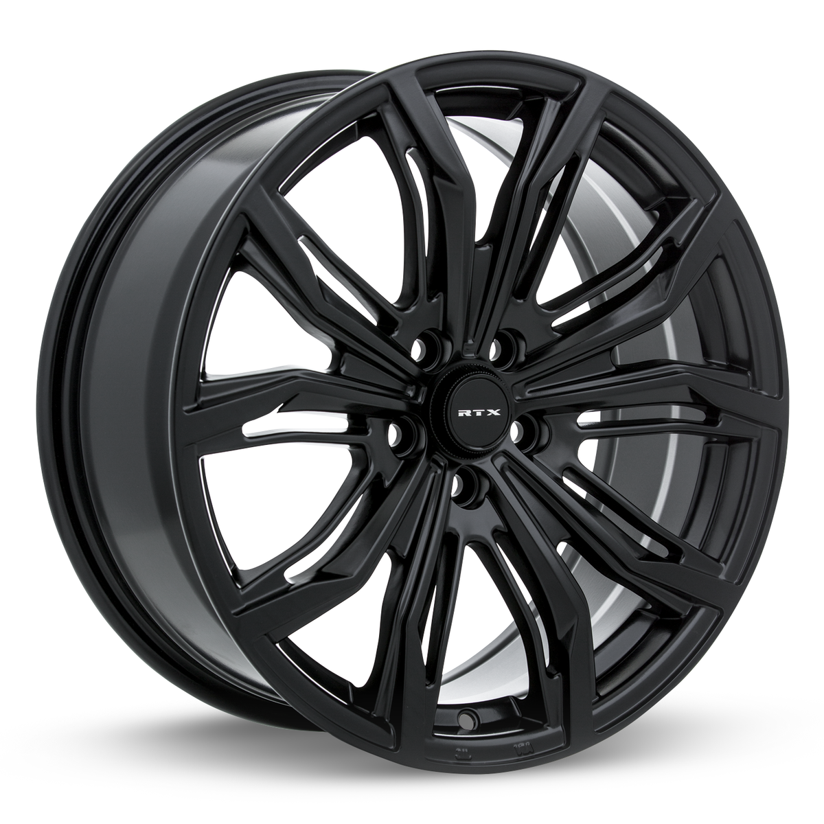 RTX Black Widow Satin Black 17x7.5 +42 5x112mm 66.6mm - Wheelwiz