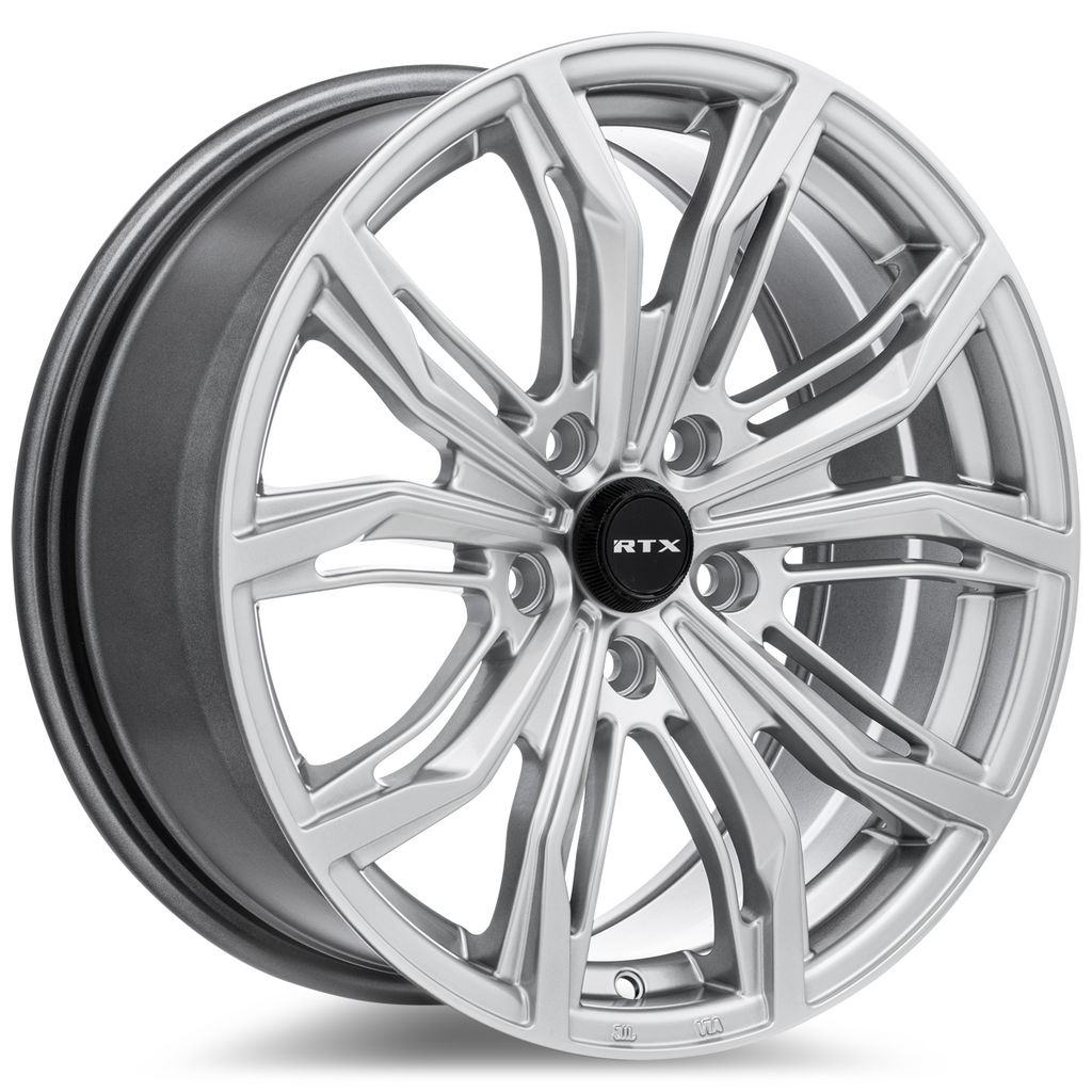 RTX Black Widow Hyper Silver 17x7.5 +42 5x114.3mm 73.1mm– Wheelwiz