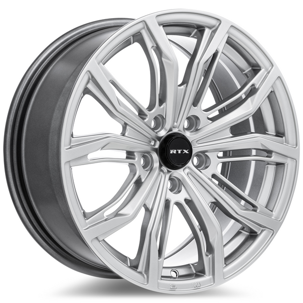 RTX Black Widow Hyper Silver 17x7.5 +42 5x114.3mm 73.1mm– Wheelwiz