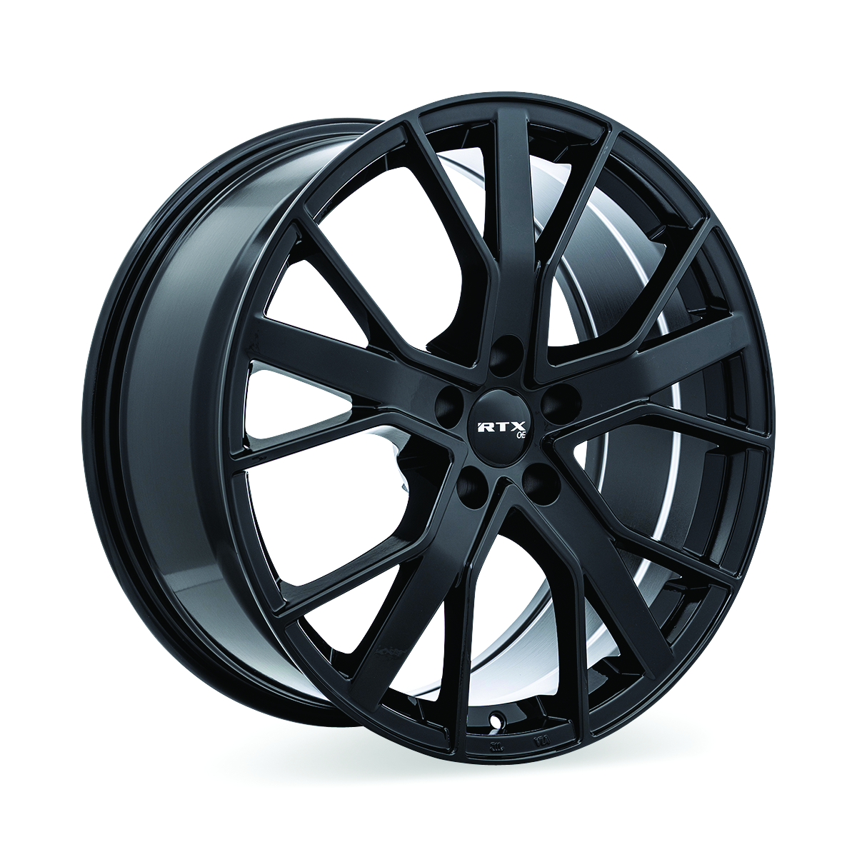 RTX Brumen Gloss Black 21x9.5 +32 5x112mm 66.6mm - Wheelwiz