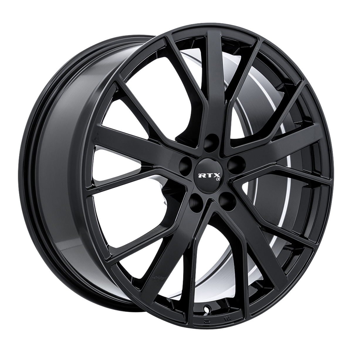 RTX Brumen Gloss Black 19x8.5 +35 5x112mm 66.6mm - Wheelwiz