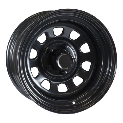 Steel Daytona Black 15x7 -6 5x114.3mm 83.8mm - Wheelwiz