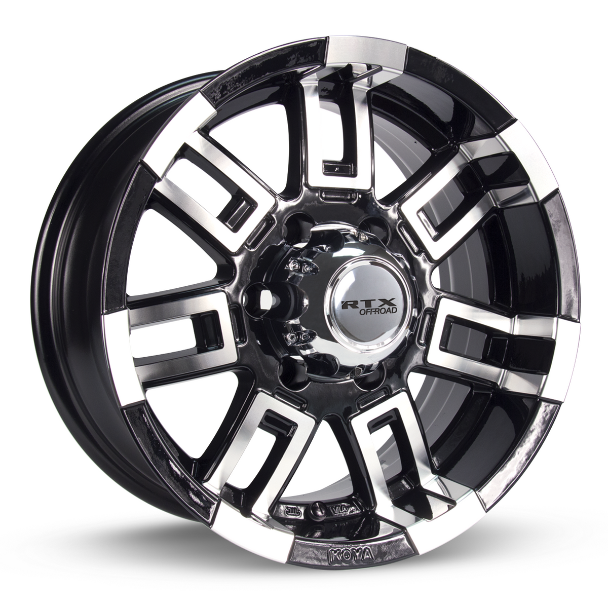 RTX Crush Black Machined 16x8 +12 5x114.3mm 73.1mm - Wheelwiz