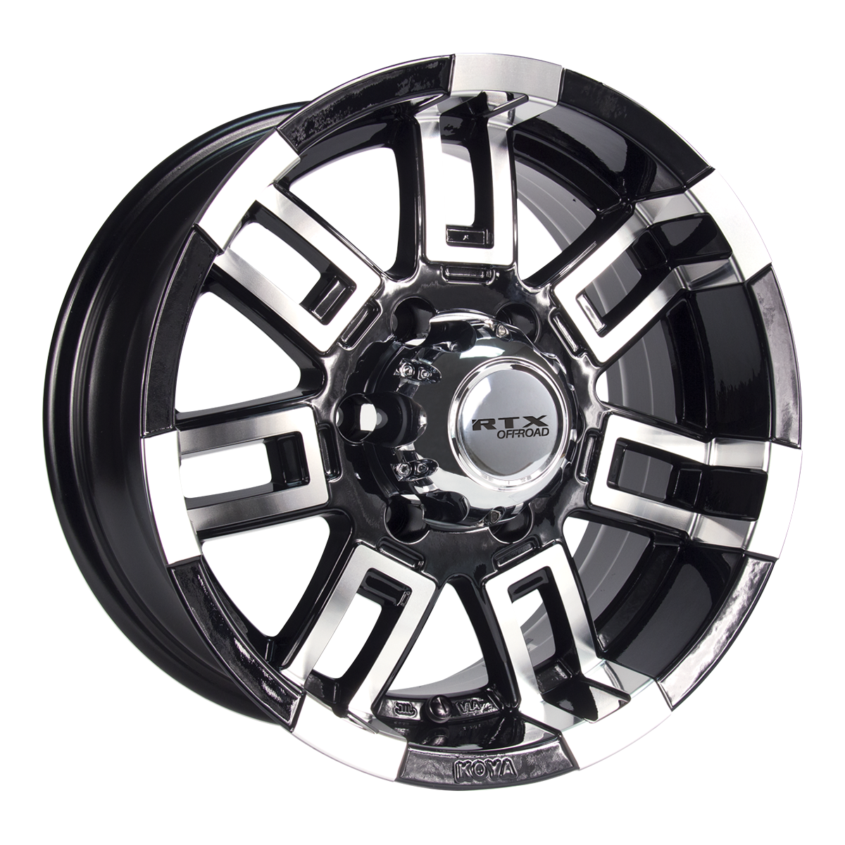 RTX Crush Black Machined 16x8 +12 5x114.3mm 73.1mm - Wheelwiz