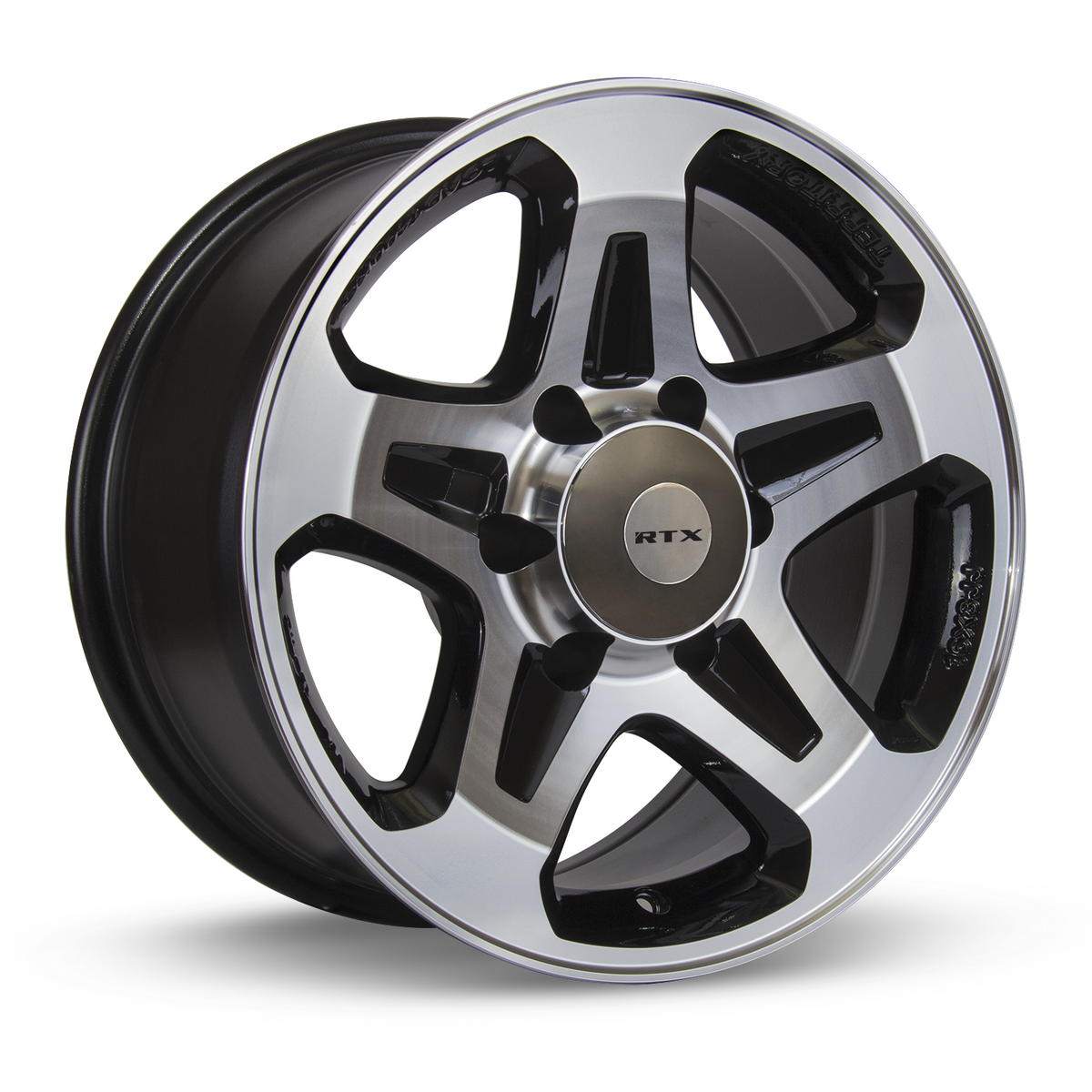RTX Courier Black Machined 16x7 +30 6x130mm 84.1mm - WheelWiz