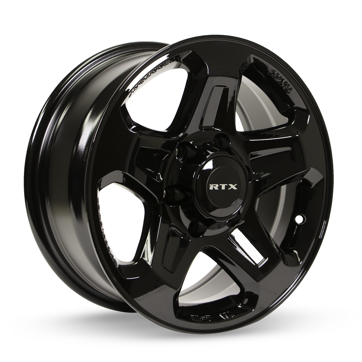 RTX Courier Gloss Black 16x7 +30 6x130mm 84.1mm - Wheelwiz
