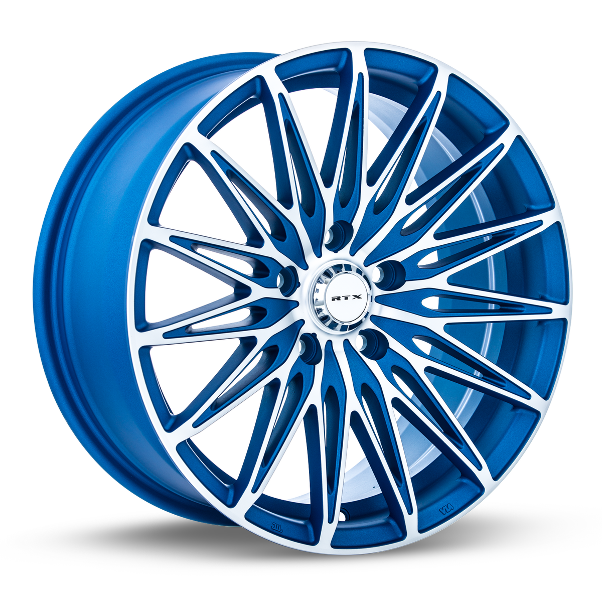 RTX Crystal Matte Blue Machined 17x7.5 +40 5x114.3mm 73.1mm