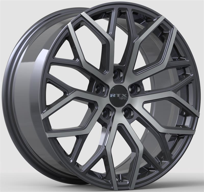 RTX D01 Gunmetal Machined 18x8 +45 5x114.3mm 67.1mm - Wheelwiz