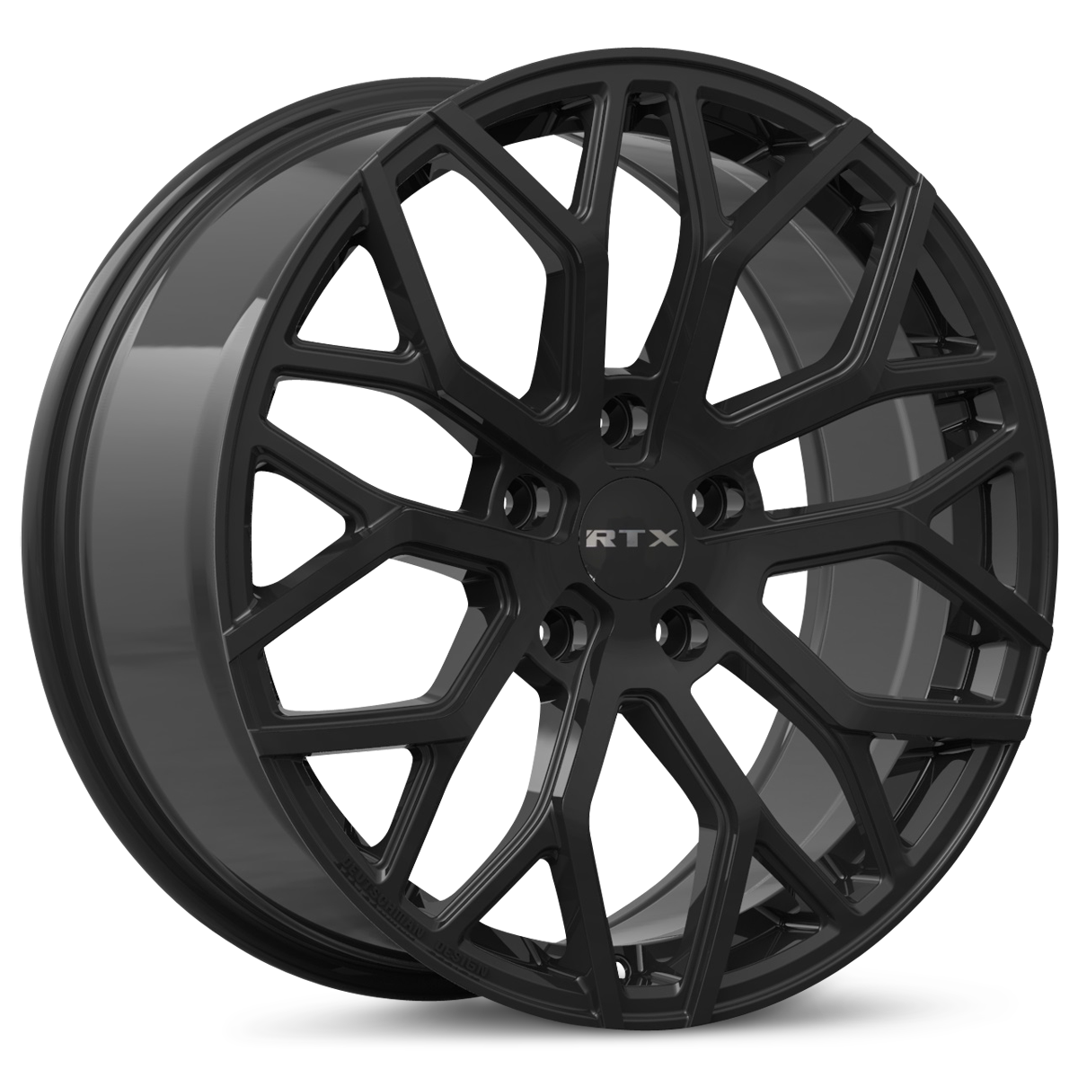 RTX D01 (5 Lugs) Gloss Black 18x8 +45 5x114.3mm 67.1mm - Wheelwiz