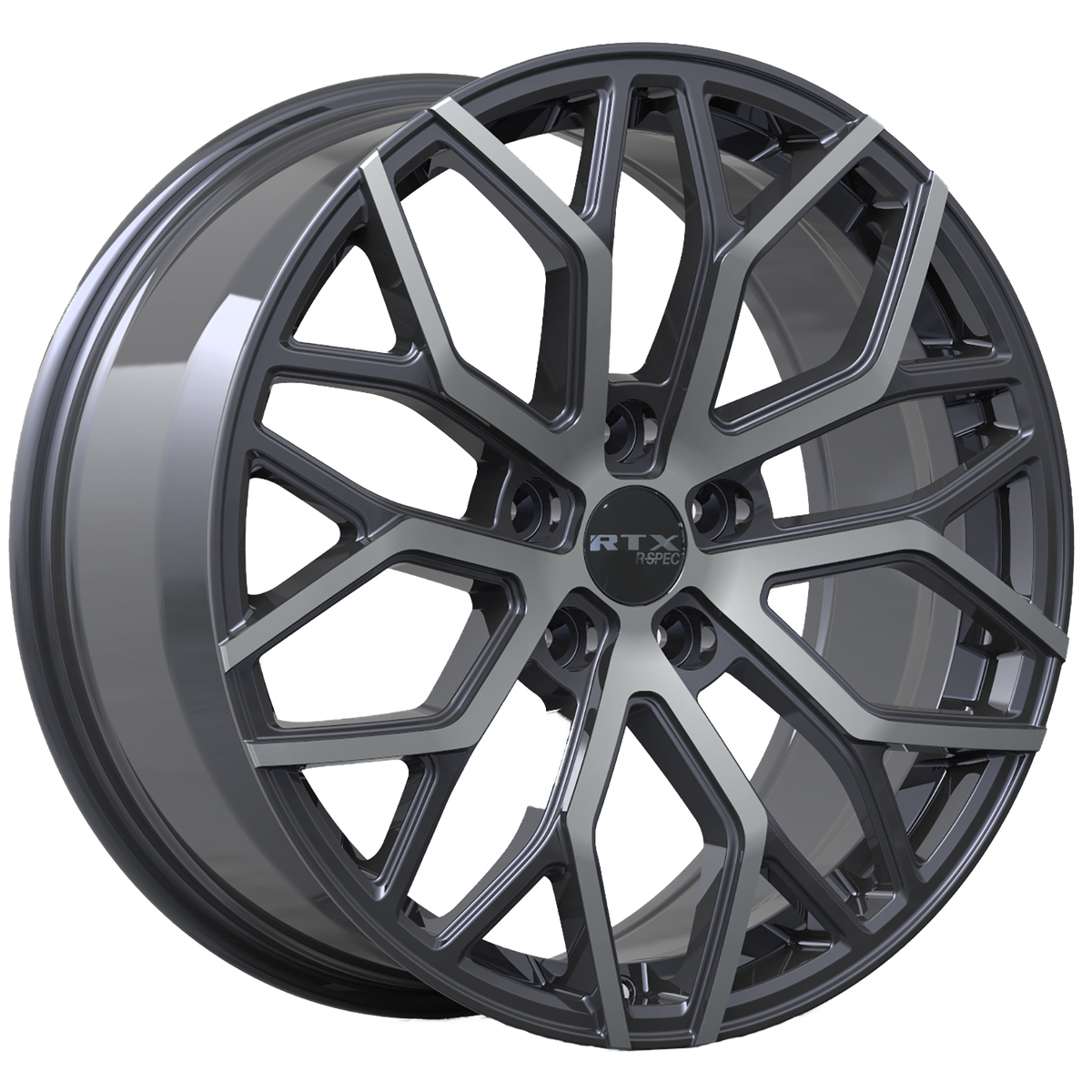 RTX D01 Gunmetal Machined 20x9 +45 5x114.3mm 67.1mm - Wheelwiz