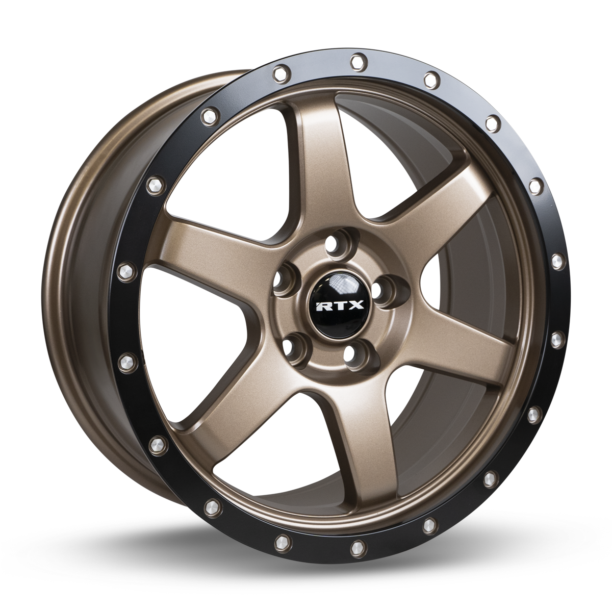 RTX Dakar Satin Bronze Black Edge Lip 17x8 +35 5x108mm 63.4mm - Wheelwiz