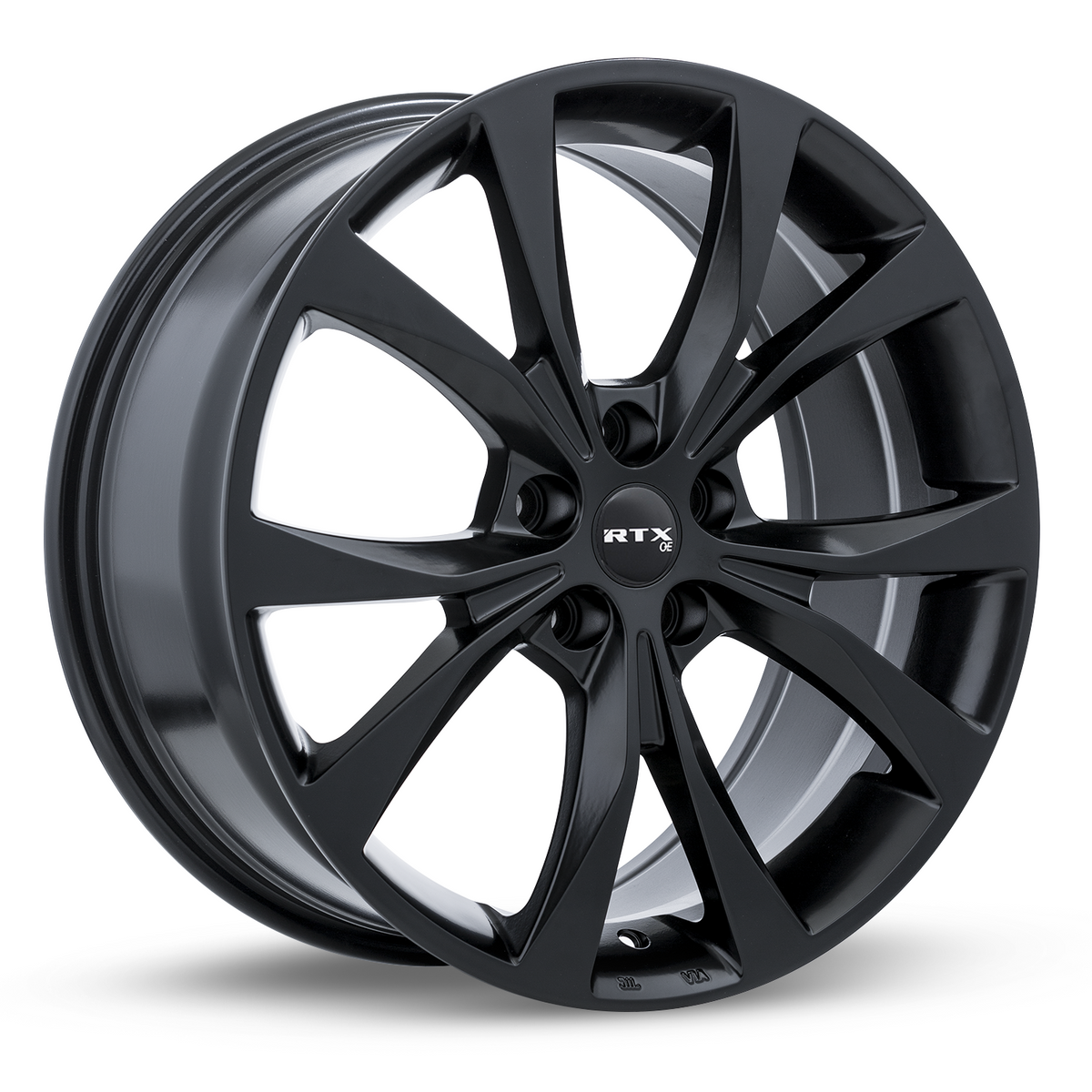 RTX Flint Satin Black 17x7 +42 5x108mm 63.4mm - Wheelwiz