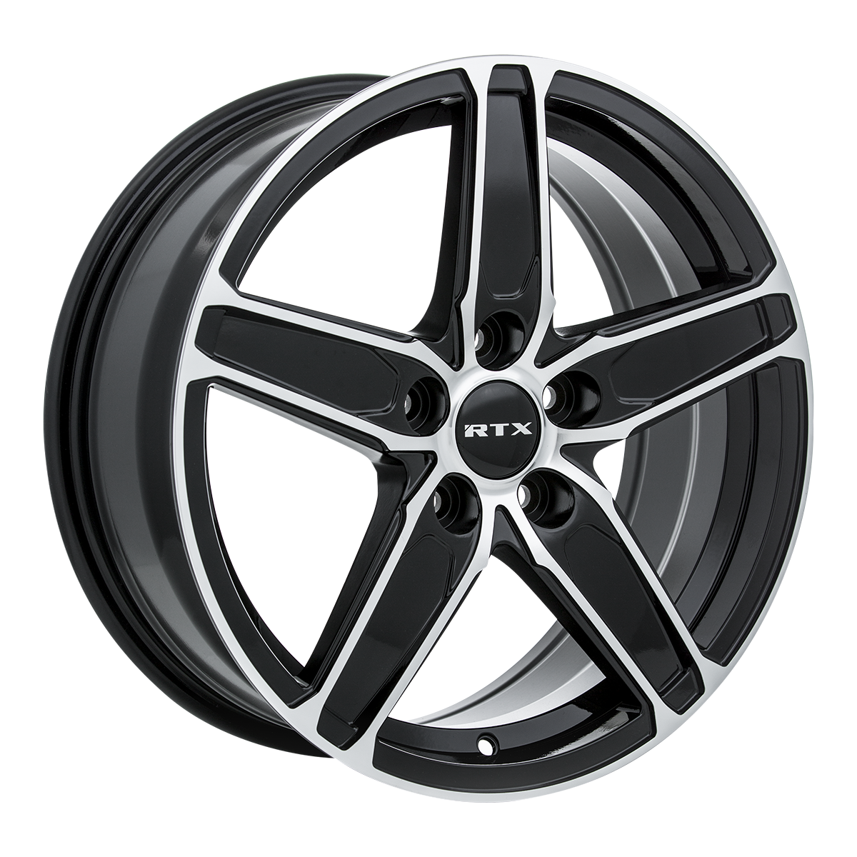 RTX Frost Black Machined 18x8 +42 5x108mm 63.4mm
