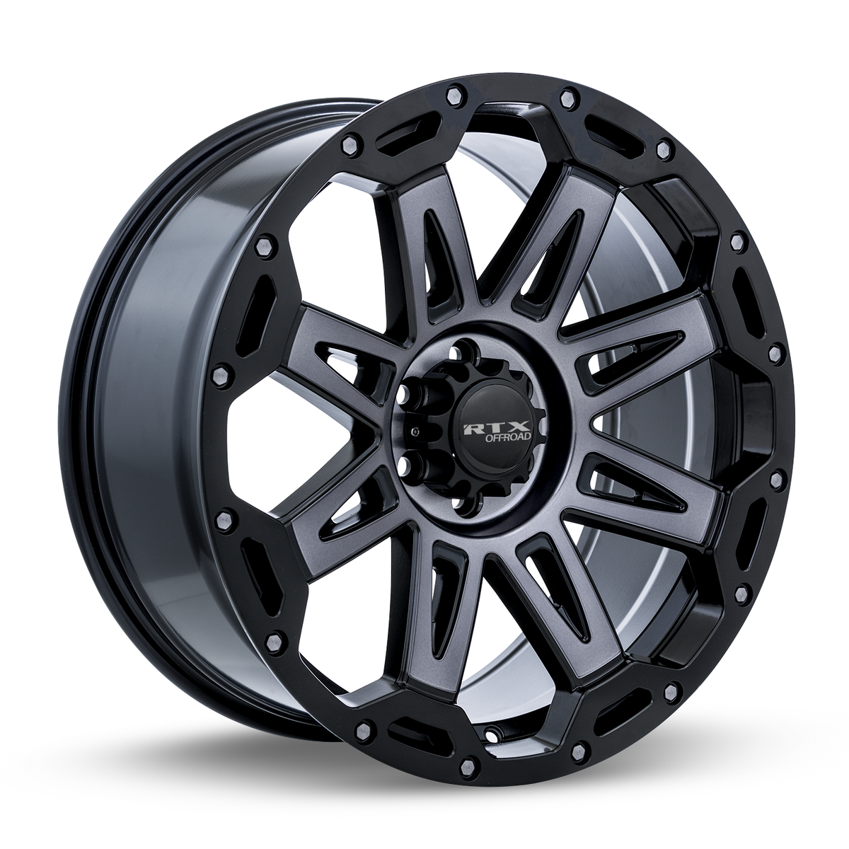 RTX Gobi Satin Black With Satin Grey Spokes 18x9 +10 6x135mm 87.1mm