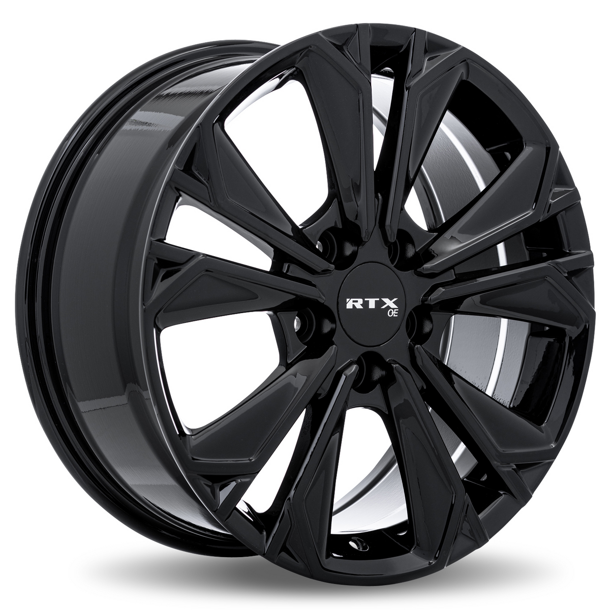 RTX HD01 Gloss Black 18x7.5 +45 5x114.3mm 64.1mm - Wheelwiz