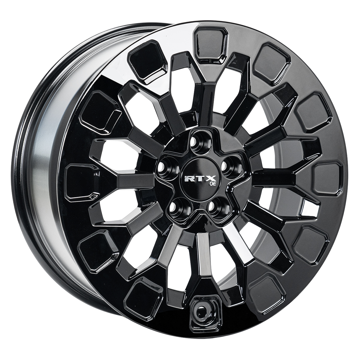 RTX HD04 Gloss Black 17x7.5 +40 5x114.3mm 64.1mm - Wheelwiz
