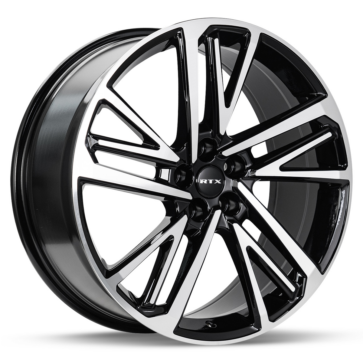 RTX Knight Gloss Black Machined 17x7.5 +40 5x114.3mm 67.1mm
