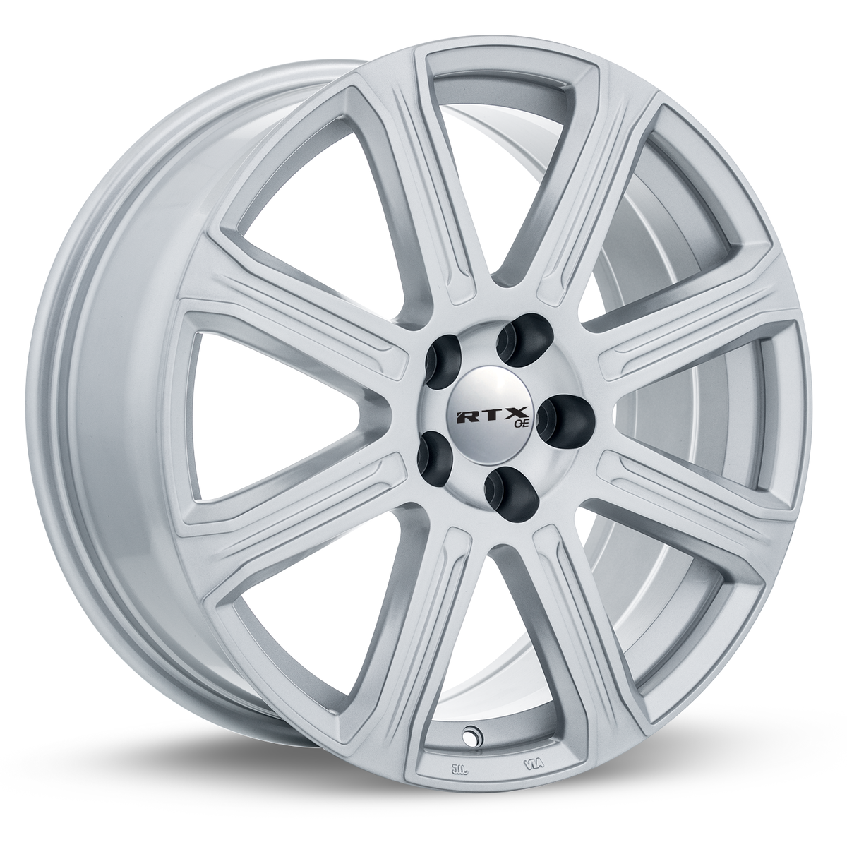 RTX Laholm Silver 18x8 +45 5x108mm 63.4mm - Wheelwiz