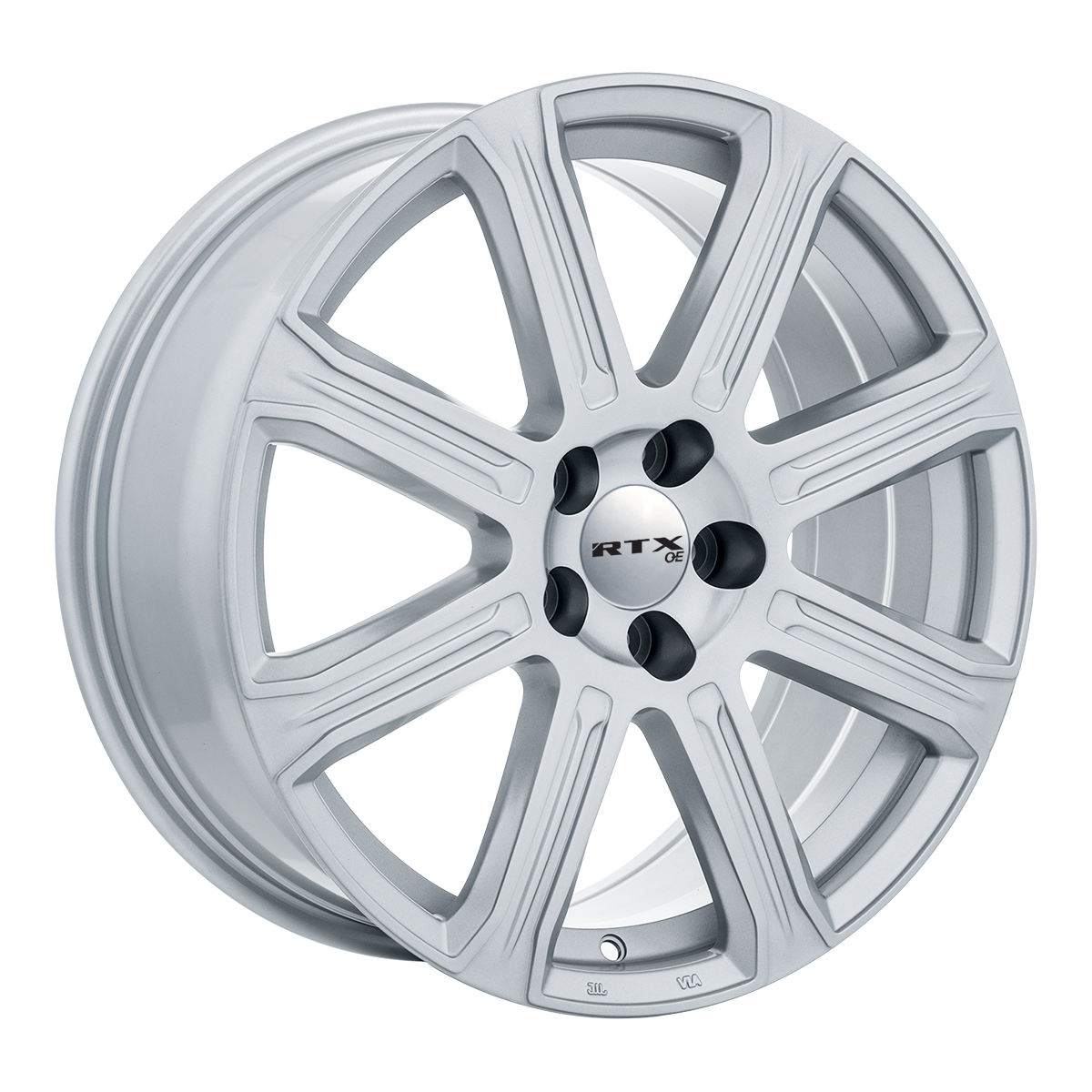 RTX Laholm Silver 18x8 +45 5x108mm 63.4mm - Wheelwiz