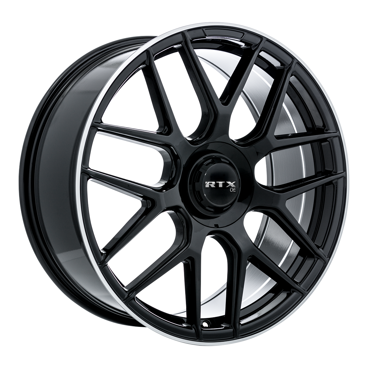 RTX Leonburg Gloss Black With Machined Edge 21x9.5 +38 5x112mm 66.6mm - Wheelwiz