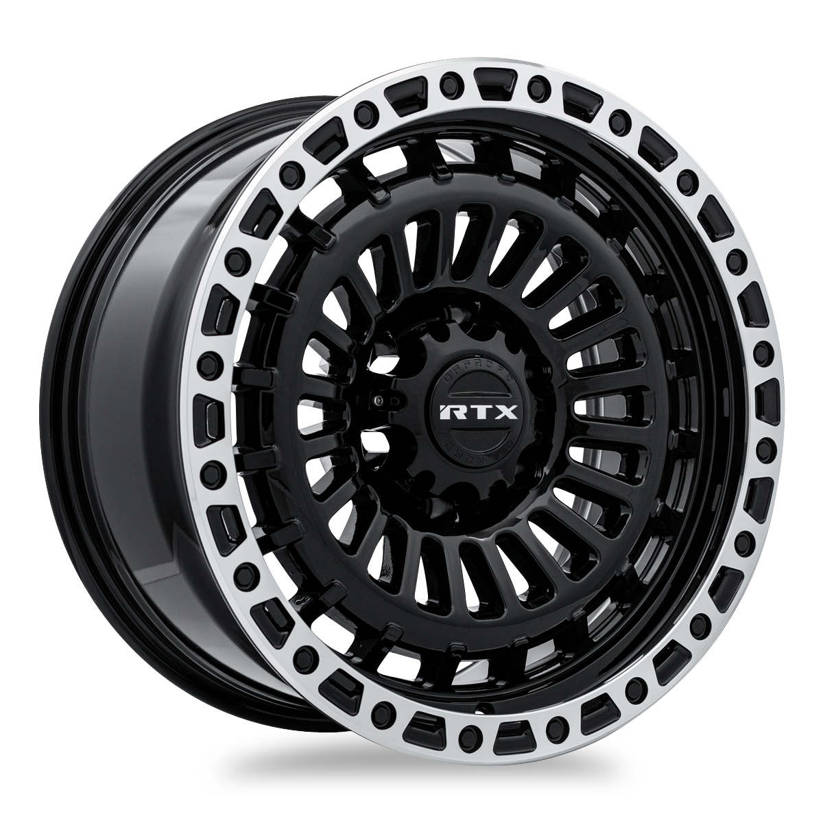 RTX Moab Gloss Black Machined Lip 17x9 0 6x139.7mm 106.1mm - Wheelwiz