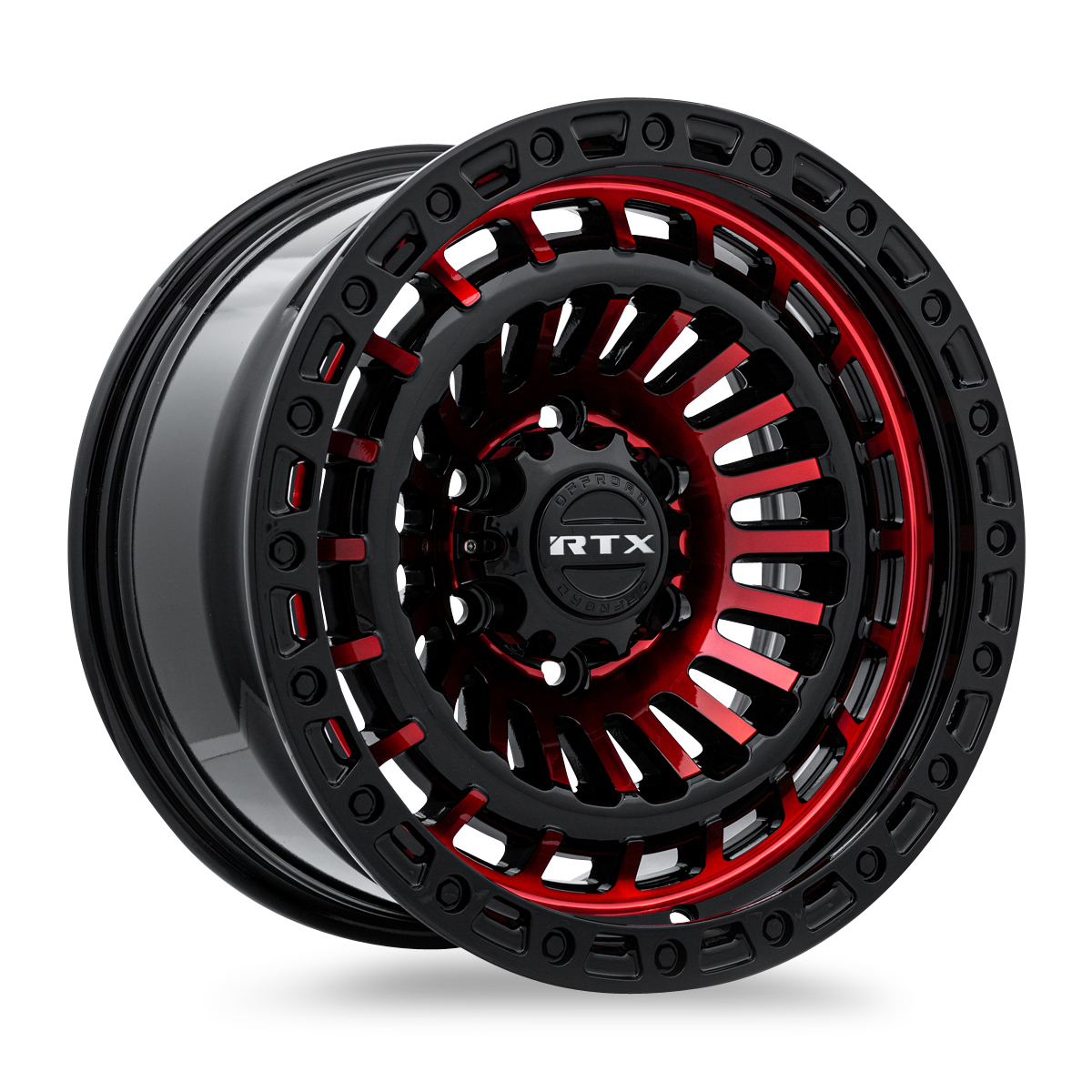 RTX Moab Gloss Black Machined Red 18x9 -15 5x127mm 71.5mm - Wheelwiz