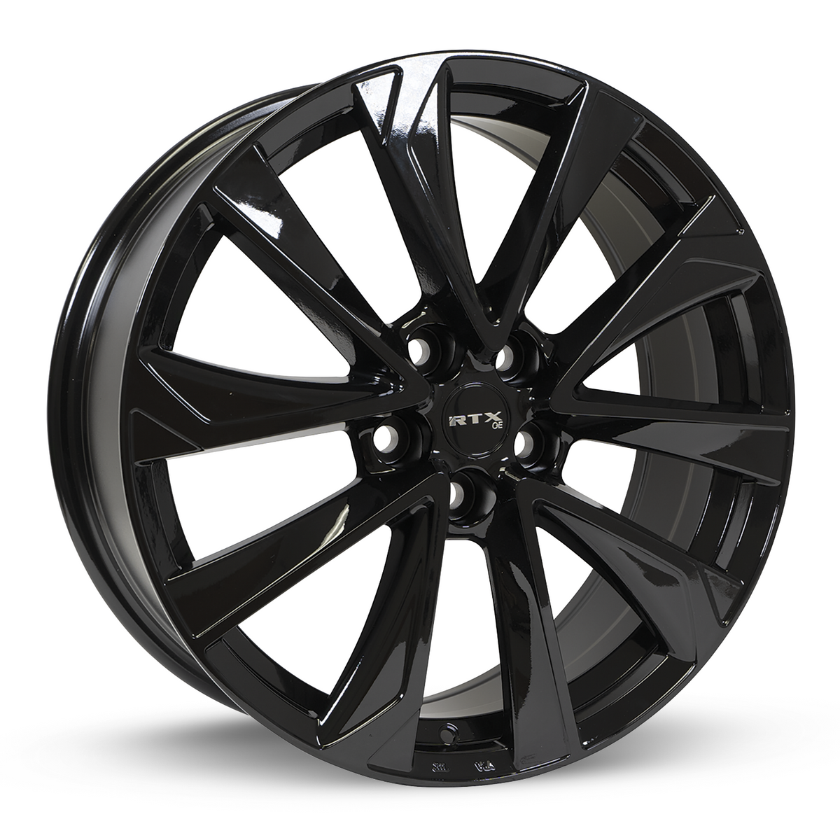 RTX Noda Gloss Black 17x7.5 +40 5x114.3mm 60.1mm - Wheelwiz