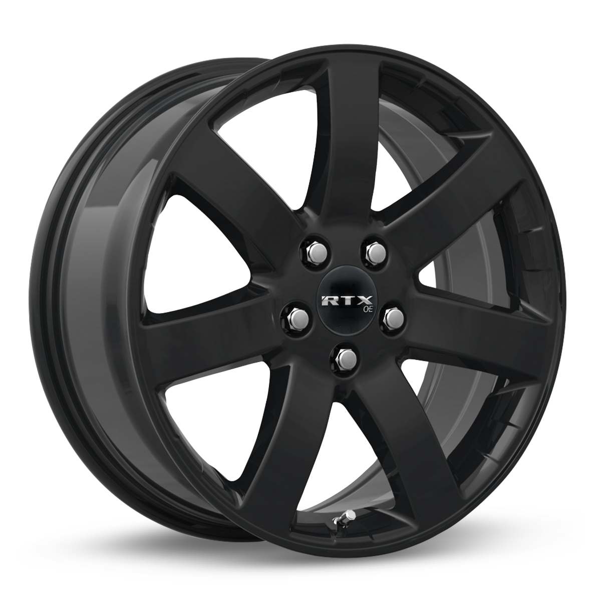 RTX Nagano Gloss Black 17x7.5 +45 5x114.3mm 64.1mm - Wheelwiz