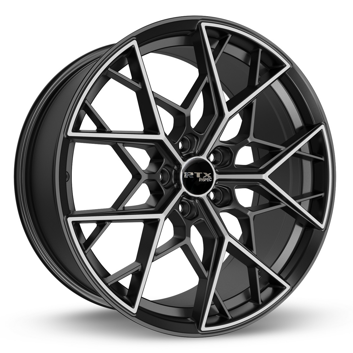 RTX Nova Gloss Black Machined 18x8 +42 5x114.3mm 73.1mm - Wheelwiz