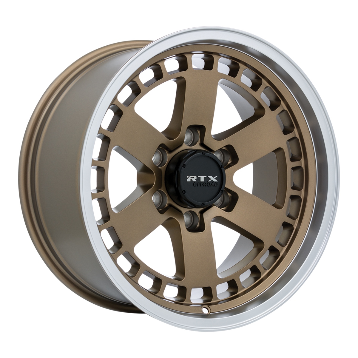 RTX Ozark Satin Bronze Machined Lip 18x9 0 6x139.7mm 106.1mm - Wheelwiz