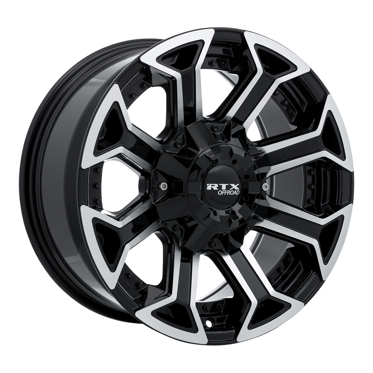 RTX Peak Gloss Black Machined 20x9 +18 8x170mm 125mm - Wheelwiz