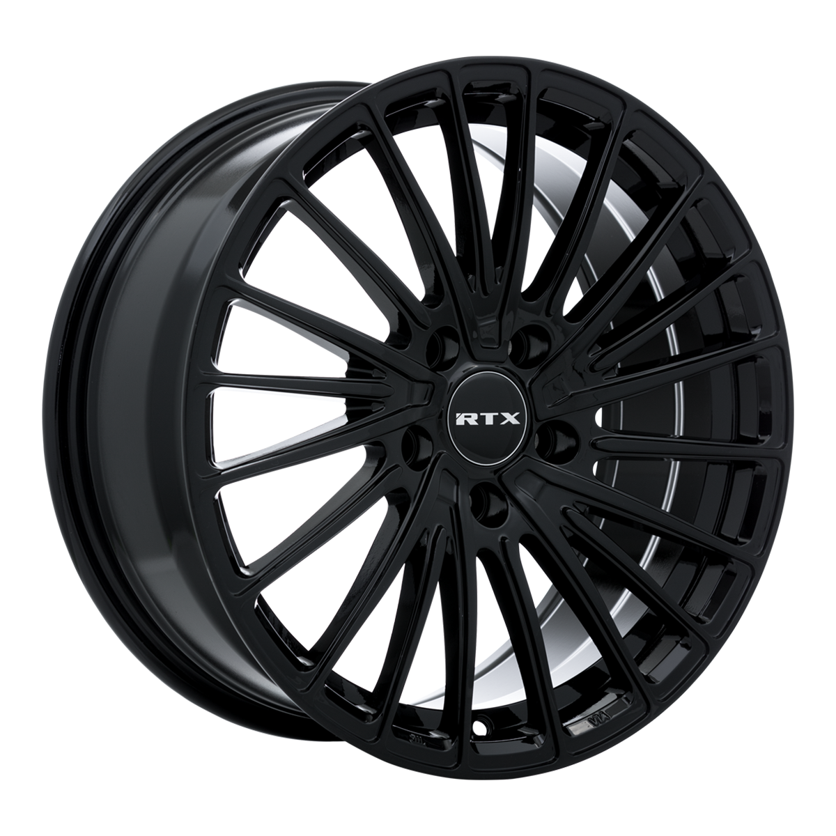 RTX Polar Gloss Black 18x8 +40 5x114.3mm 73.1mm - Wheelwiz