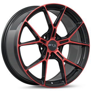 RTX RS01 Gloss Black Machined Red 19x8.5 +38 5x114.3mm 73.1mm